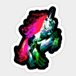 EDM Rave Psychedelic trippy new age colorful horse Sticker